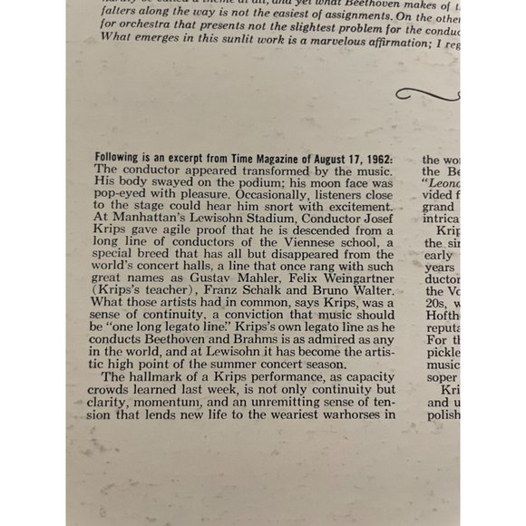 Classical Vinyl Beethoven Symphonies No. 2 and 4 Josef Krips Conducting London S - Picture 6 of 11